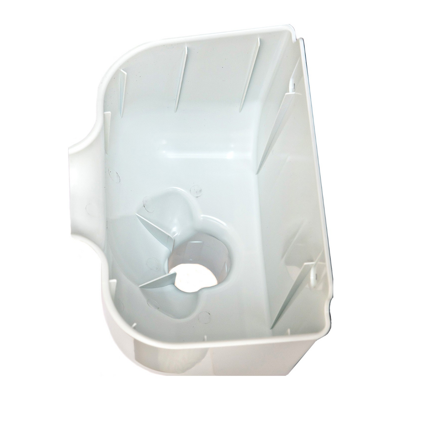Proper Hopper White – Rainwater Hopper Head (65mm / 68mm) Roof-level rainwater hopper head, conductor head, leader head, or scupper box that's designed to maintain water flow under blockage, provide visible overflow warning, and protect the building from sustained hidden water damage.